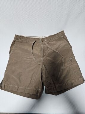 Women’s Casual Brown Jean-Style Shorts with Utility Pocket